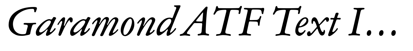 Garamond ATF Text Italic